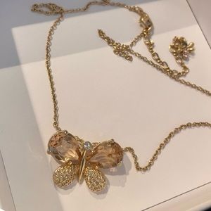 swarovski butterfly pendant necklace